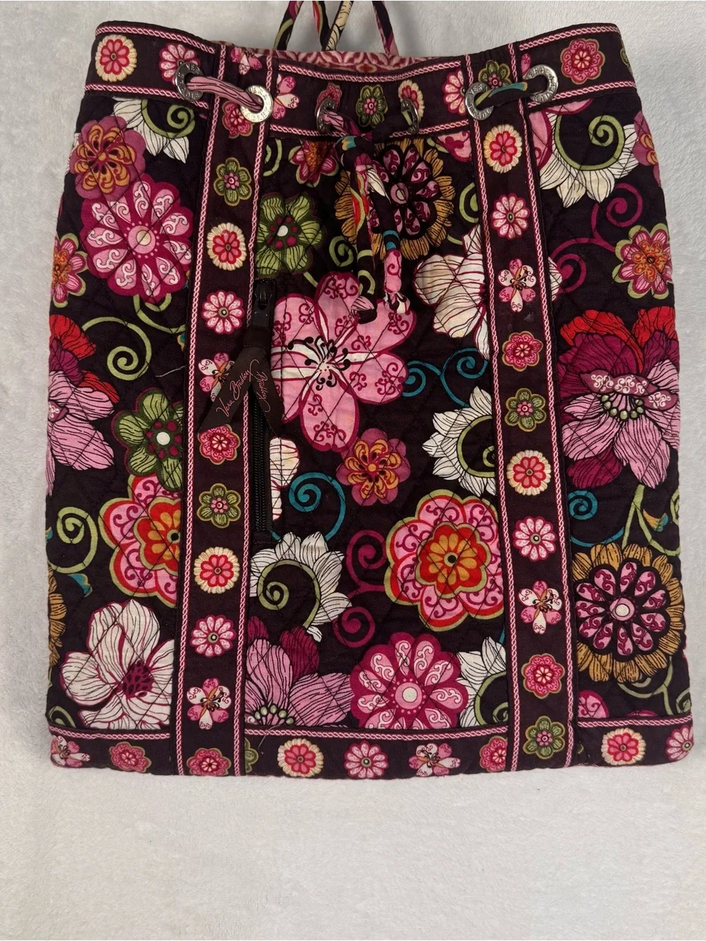 Vera Bradley Mod Floral Drawstring Backpack Retired Y2K 2007
